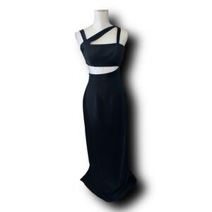 Vintage 90s Andrea Polizzi for Rex Lester Black Dress with Cut-outs